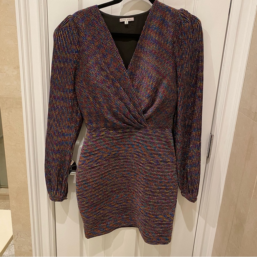 Ronny Kobo Rainbow Minidress